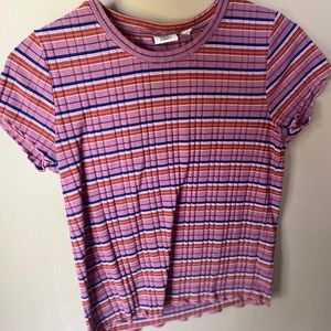 stripped short sleeve shirt